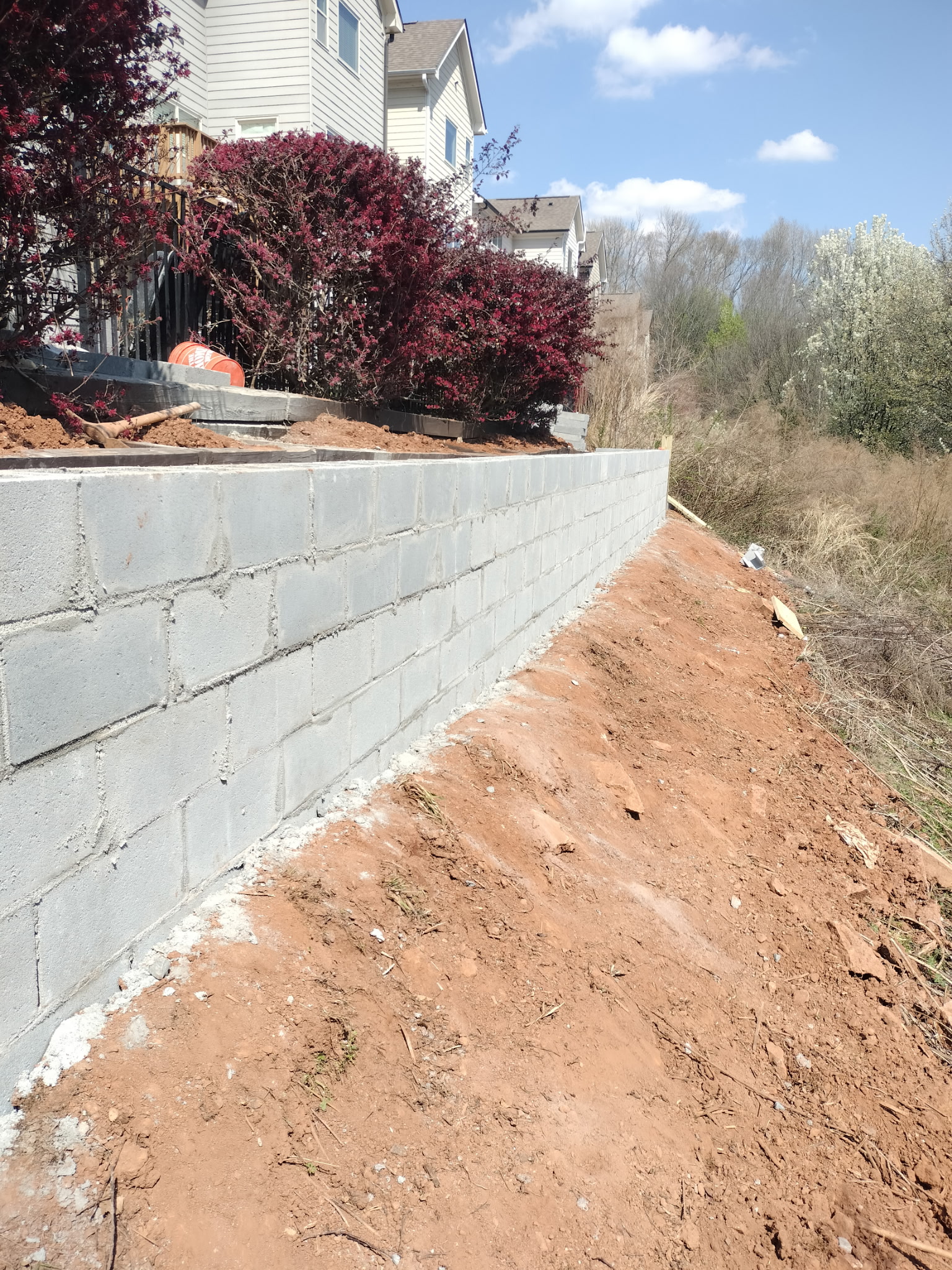 Retaining Wall Installation