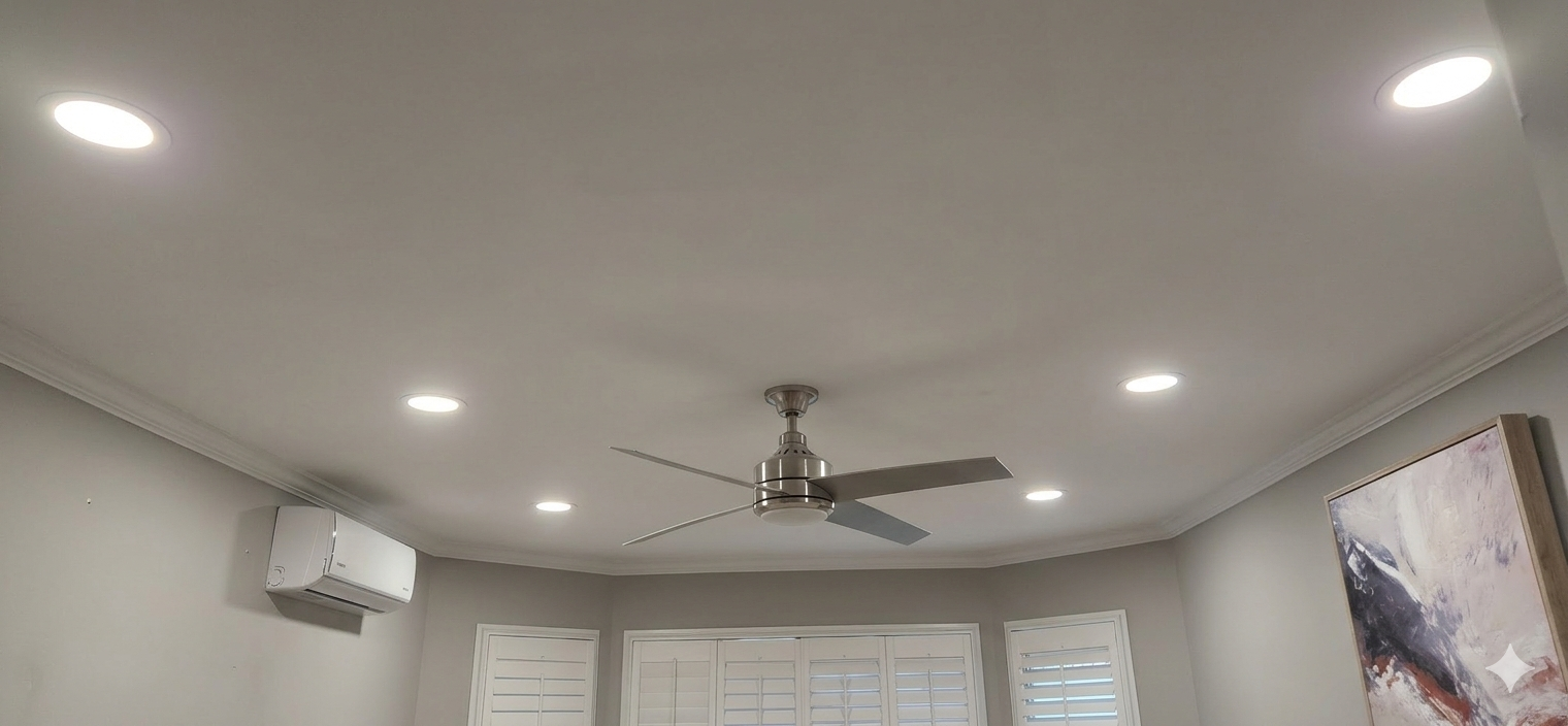 Recessed Lighting - Ceiling Repair & Repaint