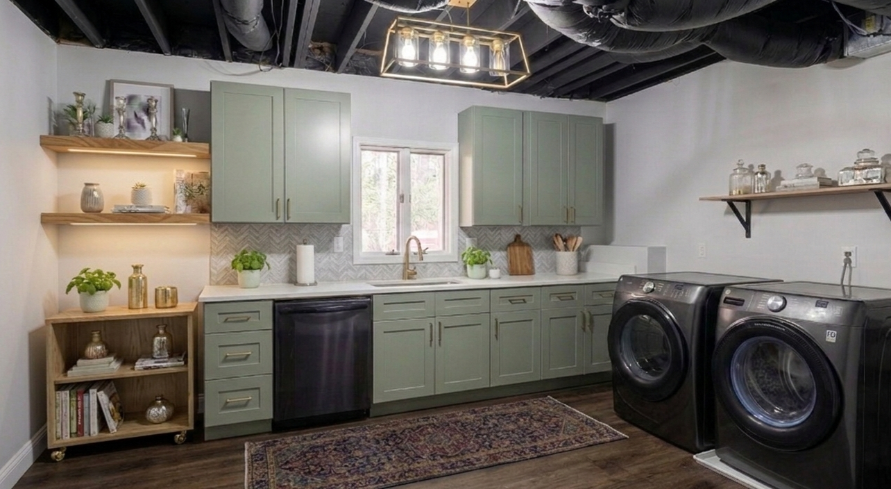 Basement Kitchenette & Laundry